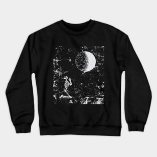 Skeleton Moon Crewneck Sweatshirt